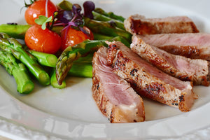 PAN SEARED ROASTED GARLIC TUNA STEAKS